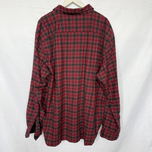 Apt. 9 Red Plaid Soft Touch Flannel Button Shirt - Picture 2 of 4